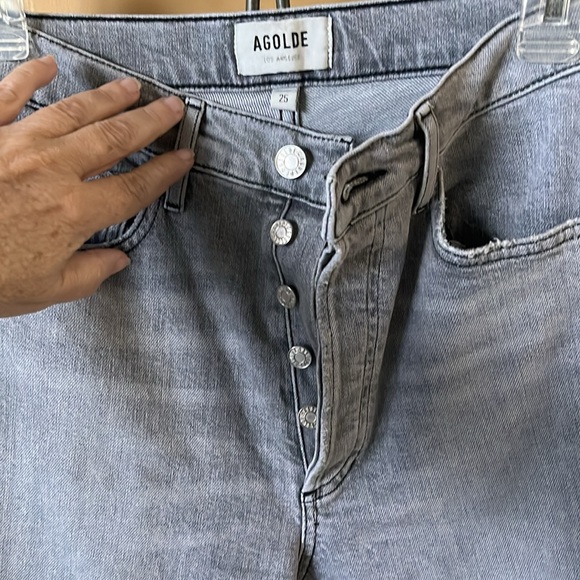 Agolde Pinch Waist Skinny in Interlude Size 265 Jeans Gray Wash 5 Pocket Denim - Picture 5 of 15